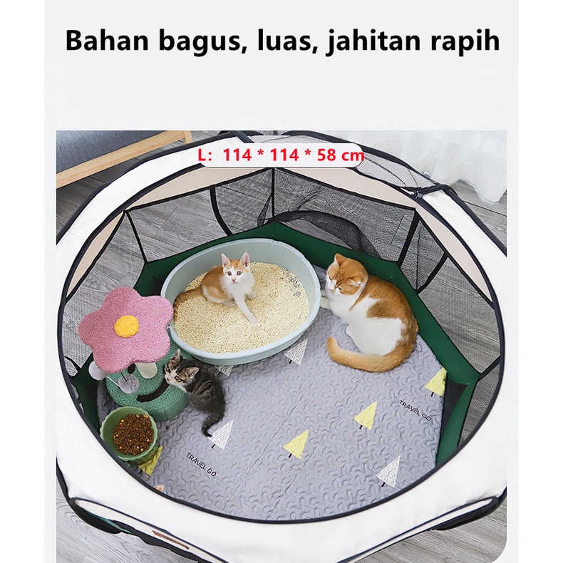 Kandang Kucing Besar Tenda Kucing Kandang Lipat Portable Rumah Kucing Kecil Untuk Melahirkan Jumbo Anjing Hewan Peliharaan