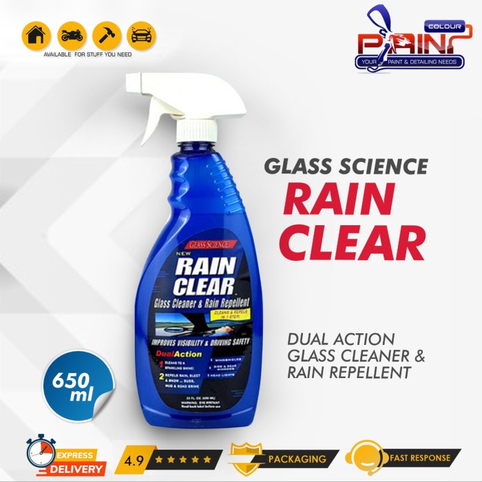 UNELKO Glass Science Rain Clear 650ml Glass Cleaner &amp; Rain Repellent