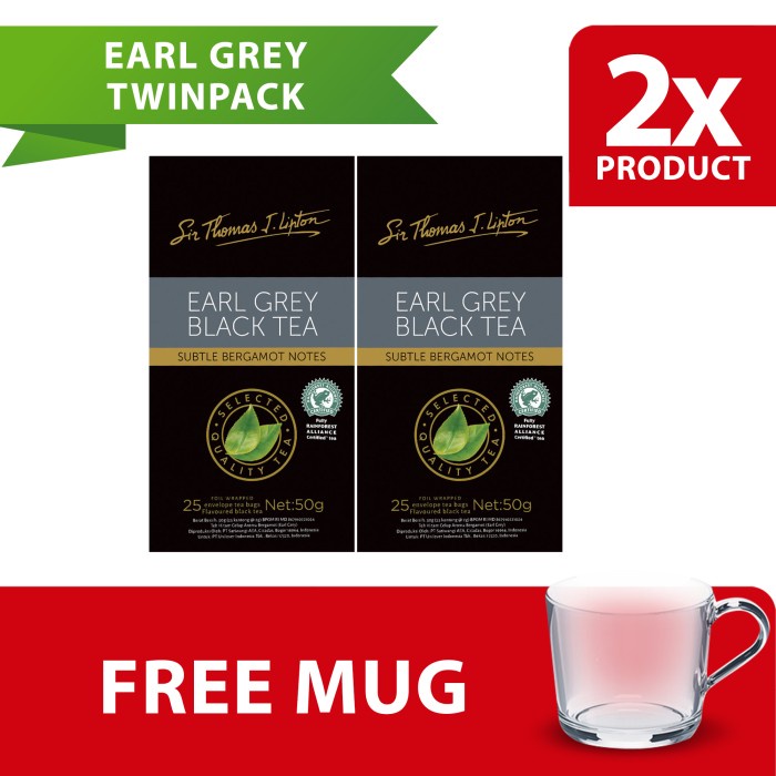 

Lipton Stl Enveloped Earl Grey Twinpack Free Mug