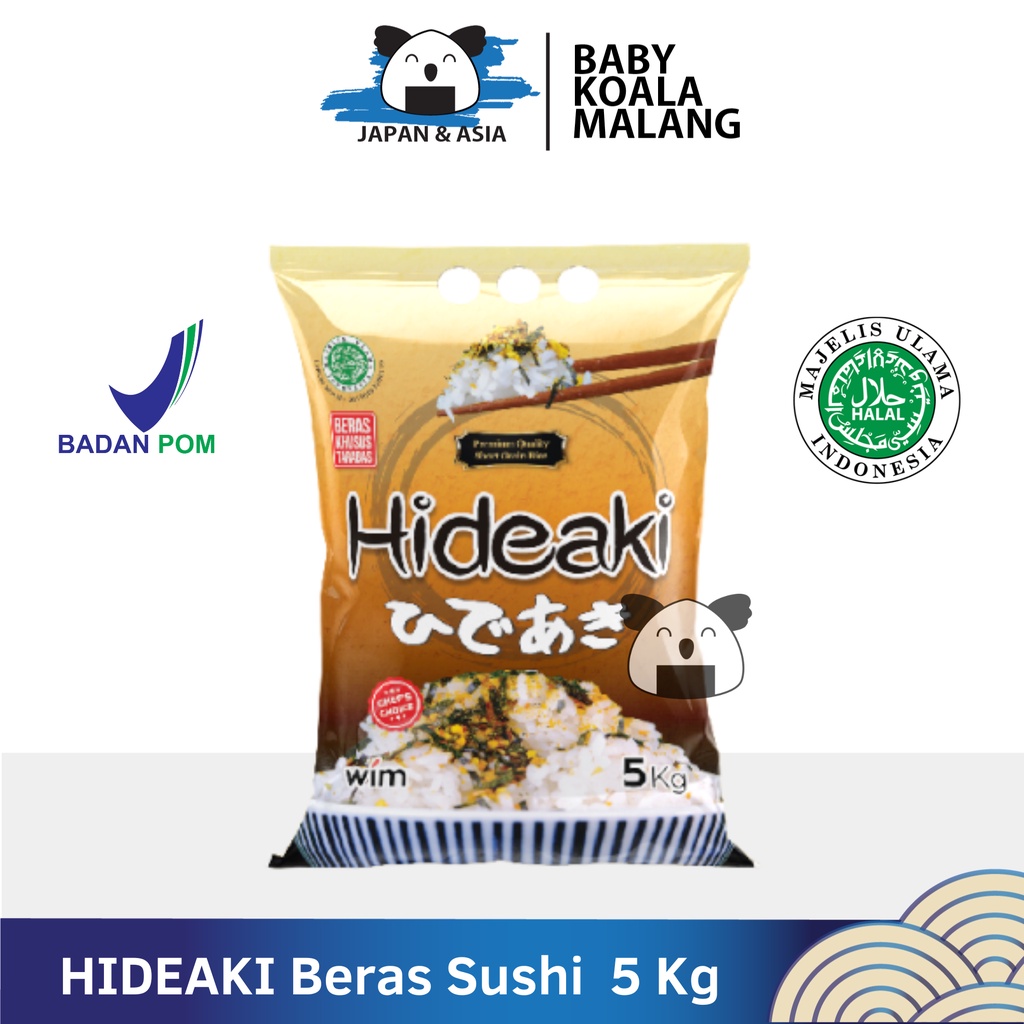 

HIDEAKI Beras Sushi Premium 5 Kg │ Japonica Rice for Kimbab---