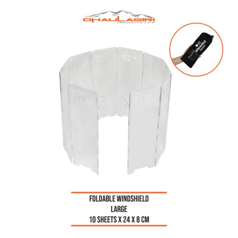 Windshield Plat Aluminium Penahan Angin Kompor Camping Dhaulagiri Wind Shield Penghalang Angin Kompo