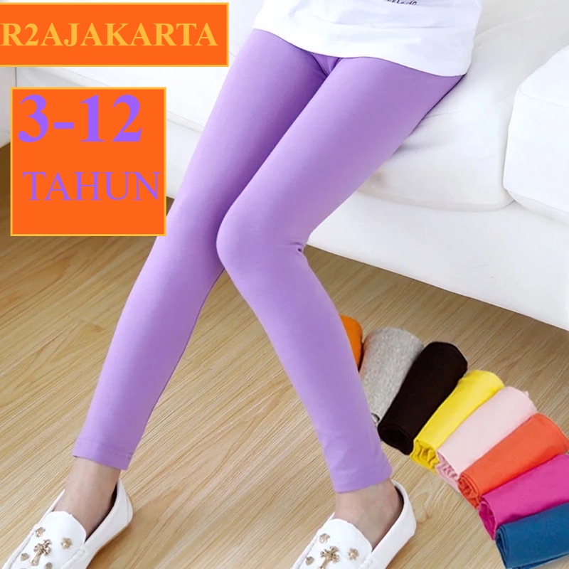 Legging Anak Usia 3th - 12Tahun/ Legging Anak Panjang/ Legging Anak Polos Pilih Warna R2AJAKARTA