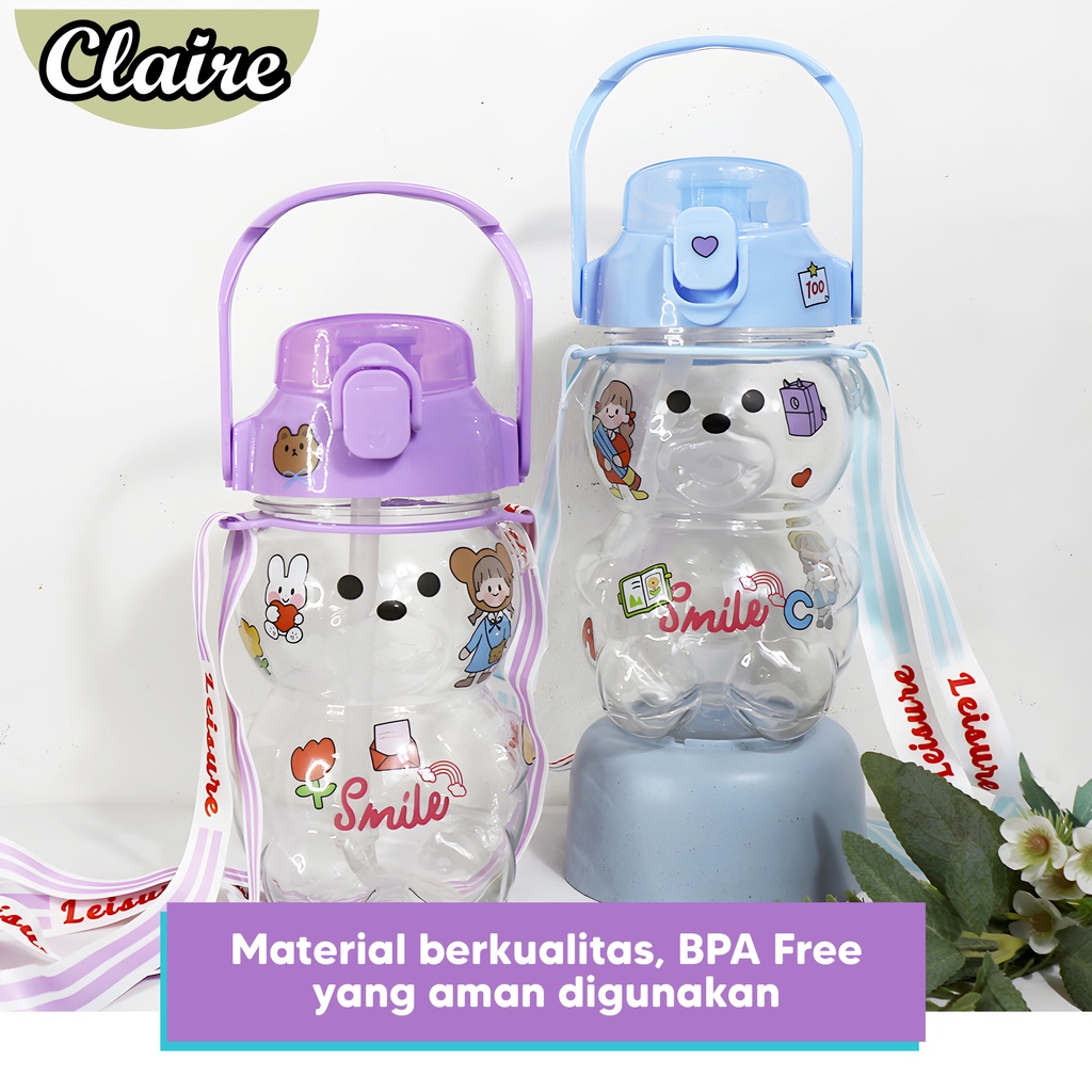 BOTOL BONEKA POLOS 1,1Liter / BOTOL MINUM POLOS BONEKA / BOTOL VIRAL TERMURAH 1100ML