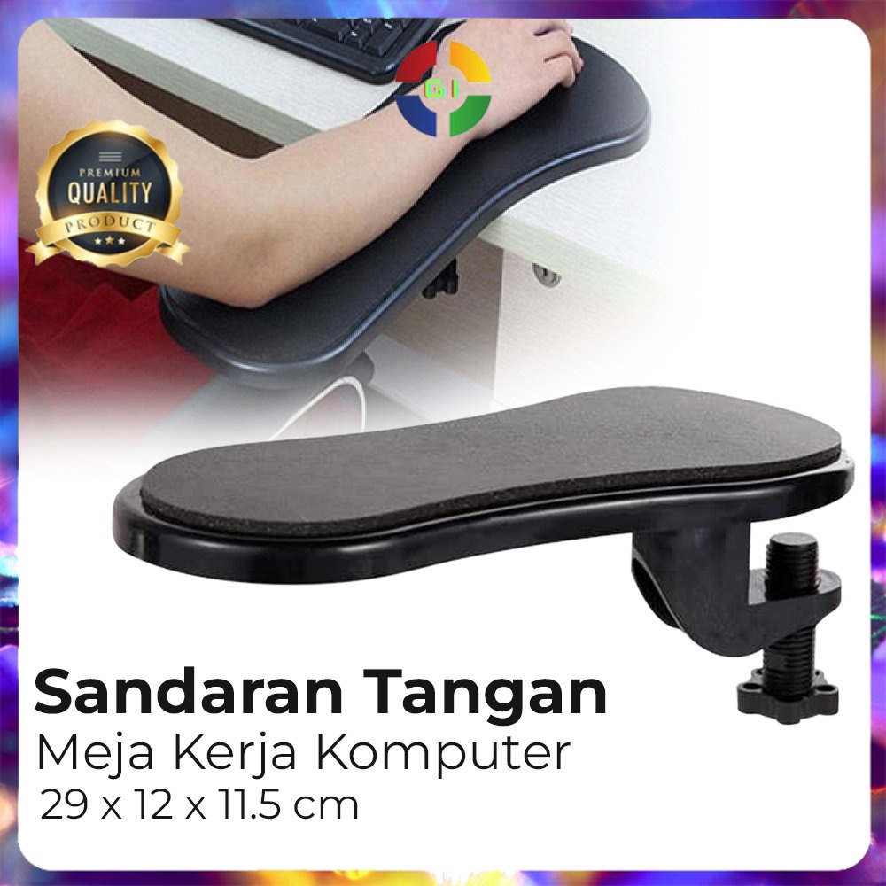 Sandaran Tangan Meja Kerja Komputer Arm Rest Pad Black COD