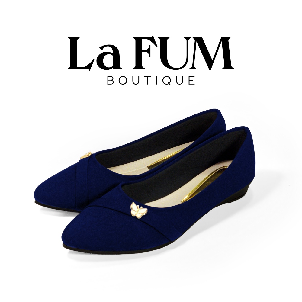 Sepatu Pantofel Suede Kerja Wanita by La FUM