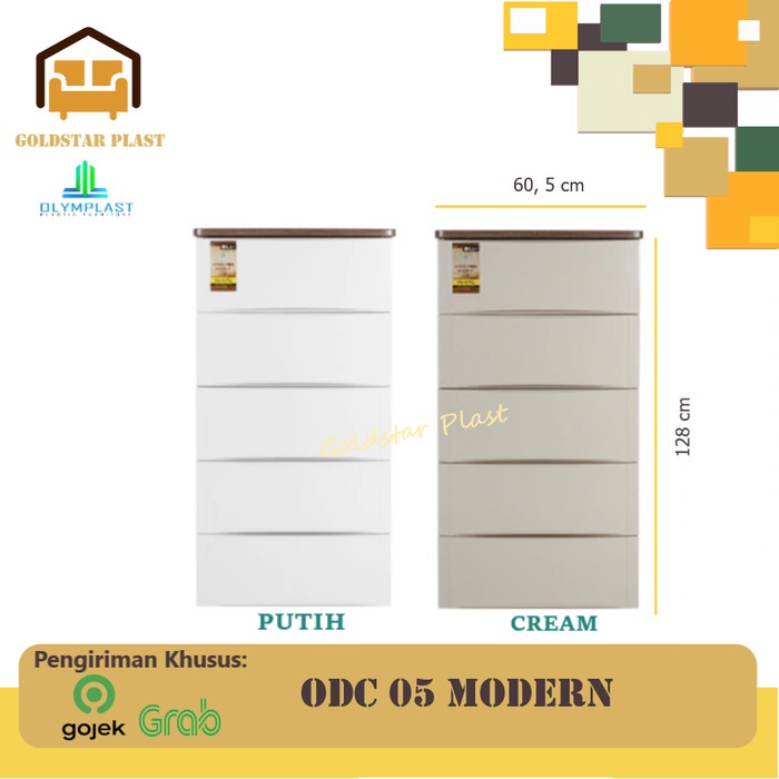 Lemari Olymplast Drawer 5 Susun/Laci2 Olymplast/Odc 05 M