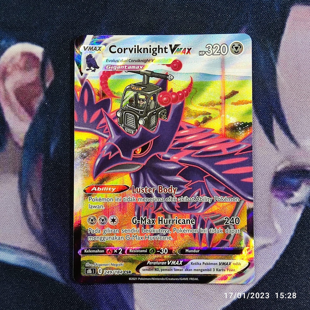 pokemon (ID) corviknight vmax - S8b 249/184 - CSR