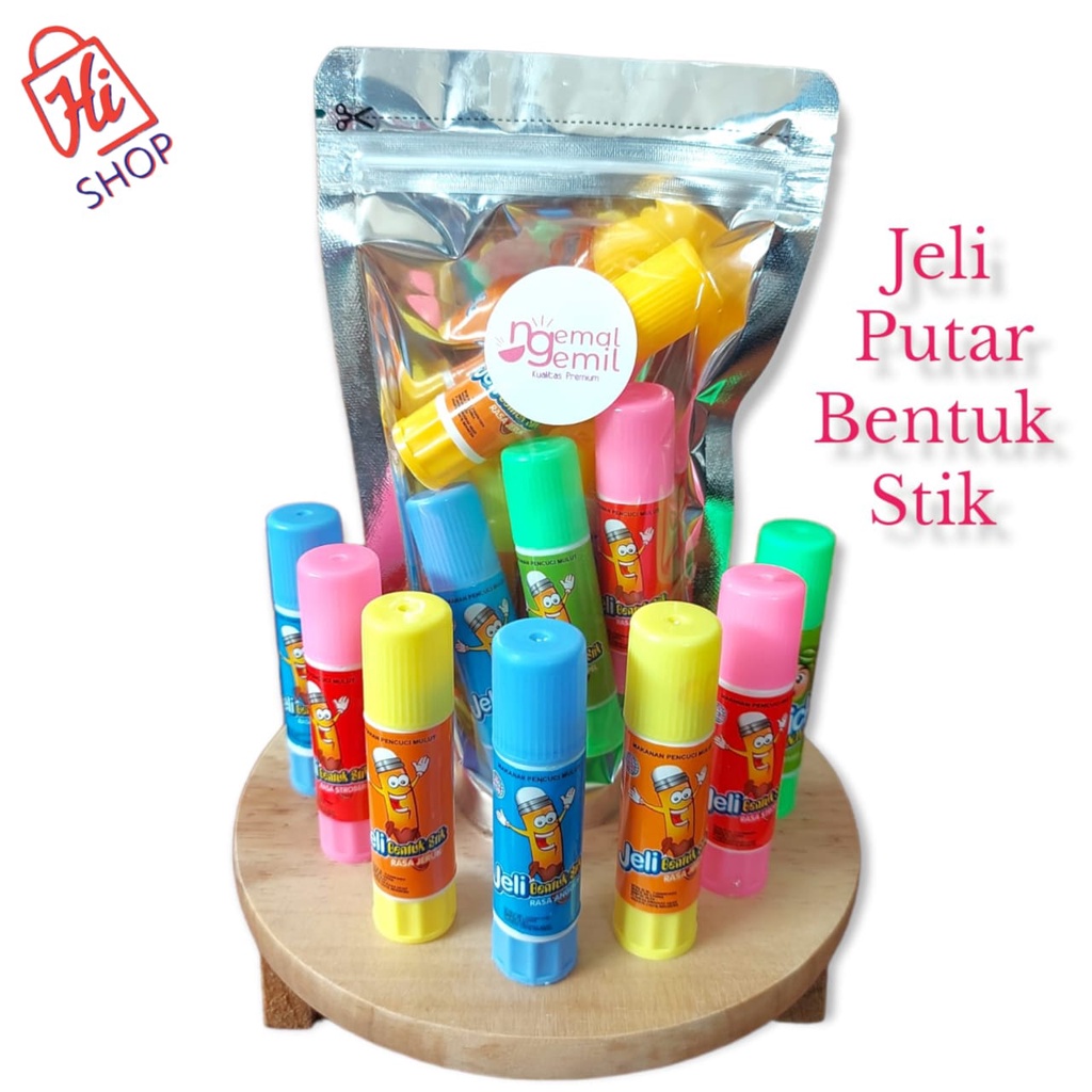 

Jeli Putar Bentuk Stik Jelly Stick Putar Aneka Rasa Buah Kualitas Premium