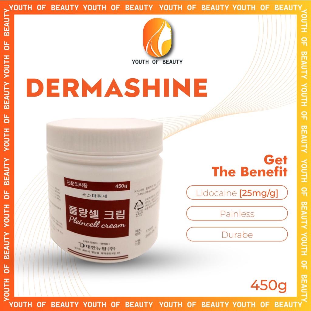 Cream Anastesi Dermashine Lido Caine Sulam Alis Bibir Tato Krim Kebas Laser