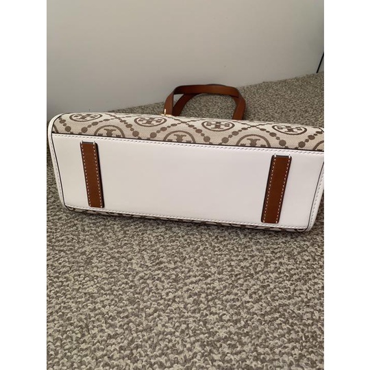 TB Small Ella Canvas Tote Natural/Classic Cuoio Women's T Monogram 145535 147584 147682 145537