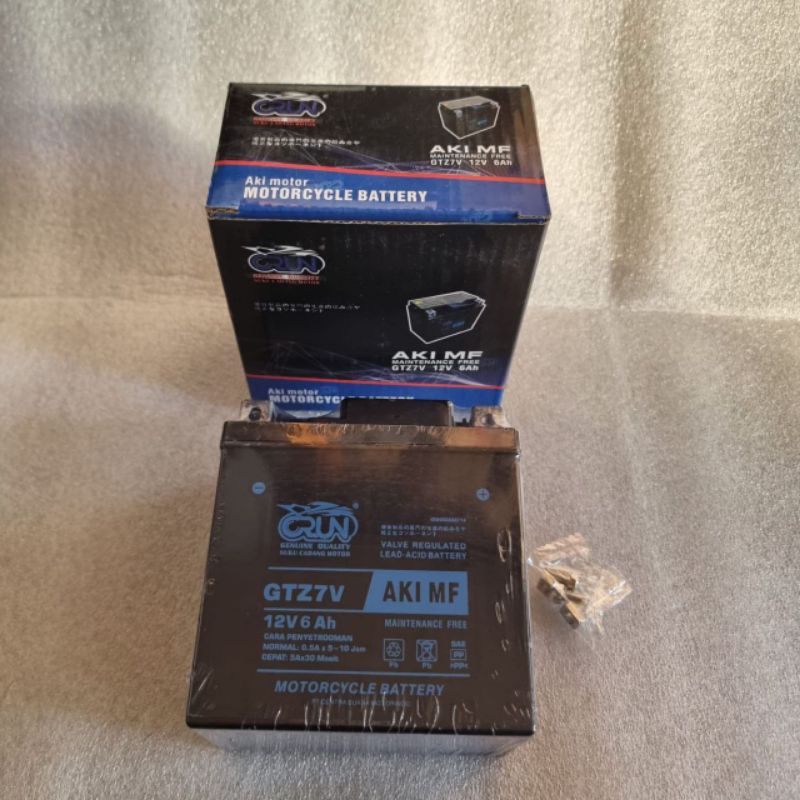 Aki Baterai Batere Crun GTZ7V 12Volt 6Ah N Max Aki MF