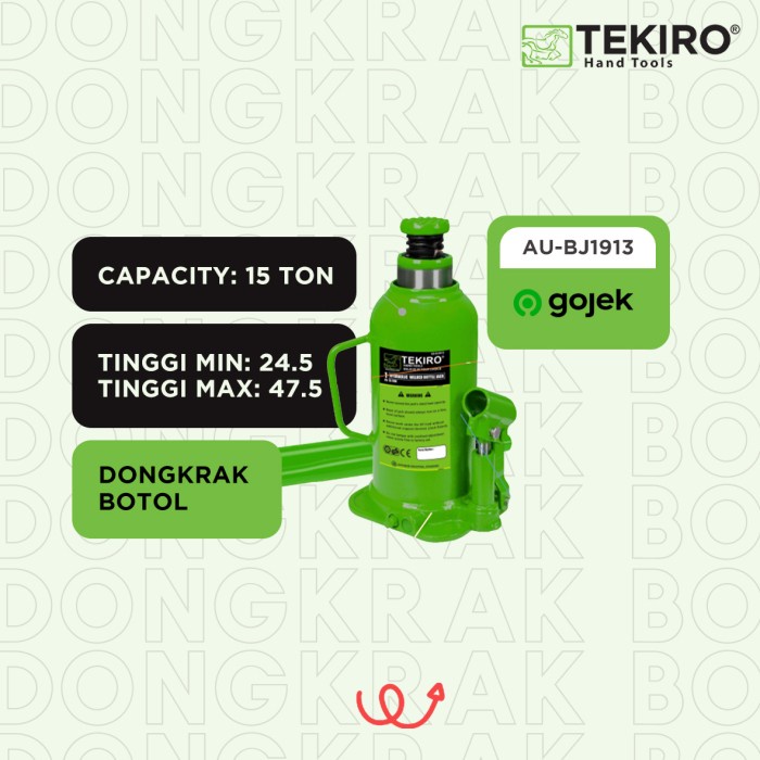 TEKIRO DONGKRAK BOTOL 15 TON