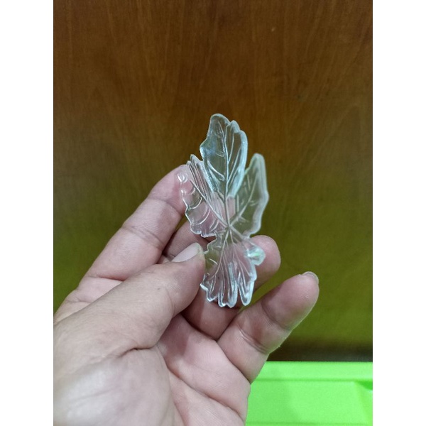 Snoflake Daun Plastik Bening Hiasan pohon Natal