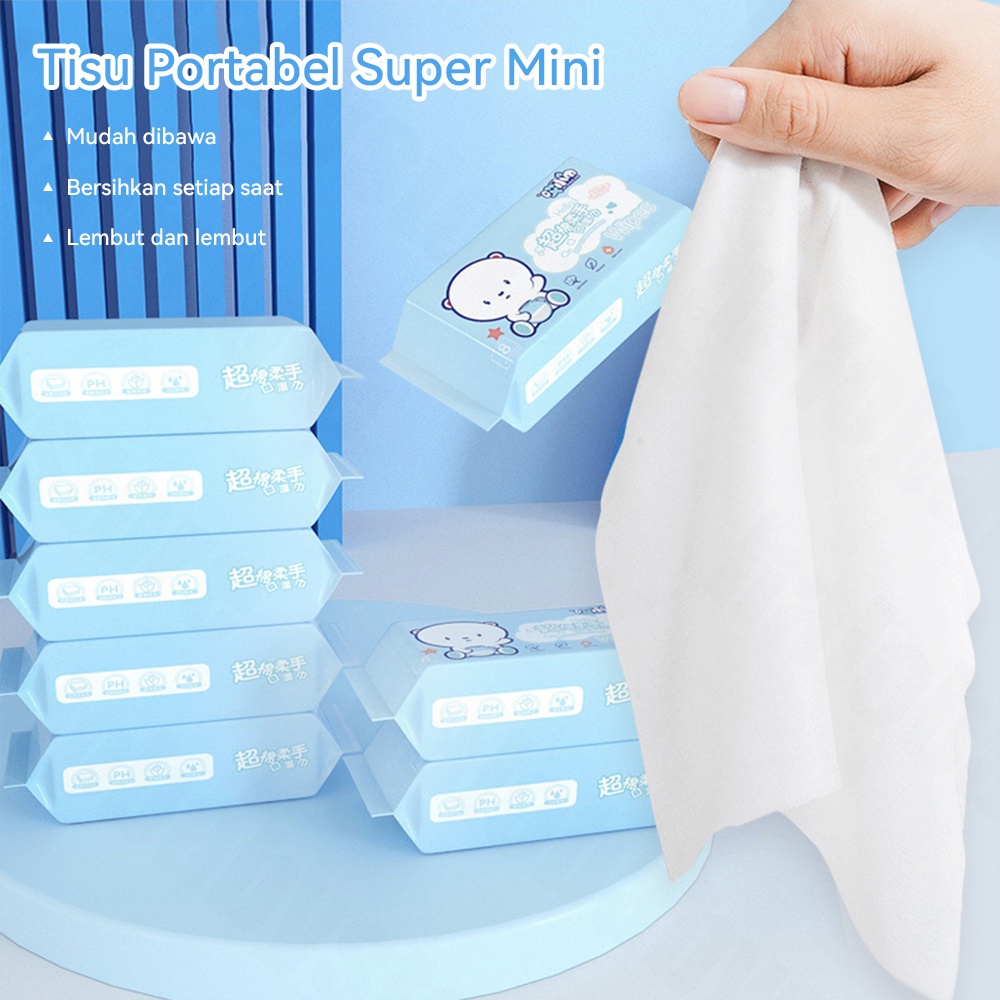 Halo Baby Tisu Basah Mini Travel 8in1/Tisu Basah Bayi/Baby Wipes/Tissue Basah Mini non alkohol