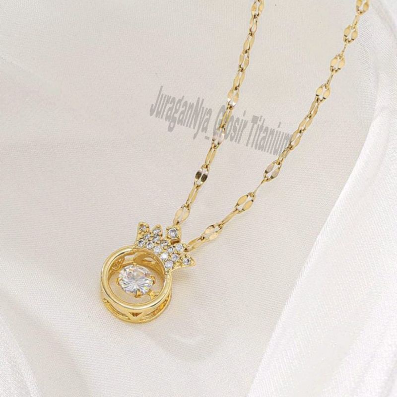 KALUNG TITANIUM MAHKOTA DIAMOND KOREA ANTI KARAT&amp;ANTI LUNTUR