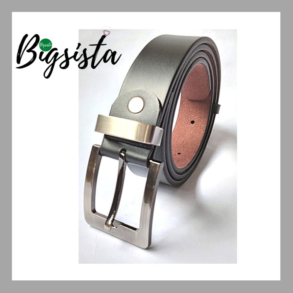 Ikat Pinggang Kulit Pria Ukuran Jumbo Kepala Jarum Gesper Cowok Big Size