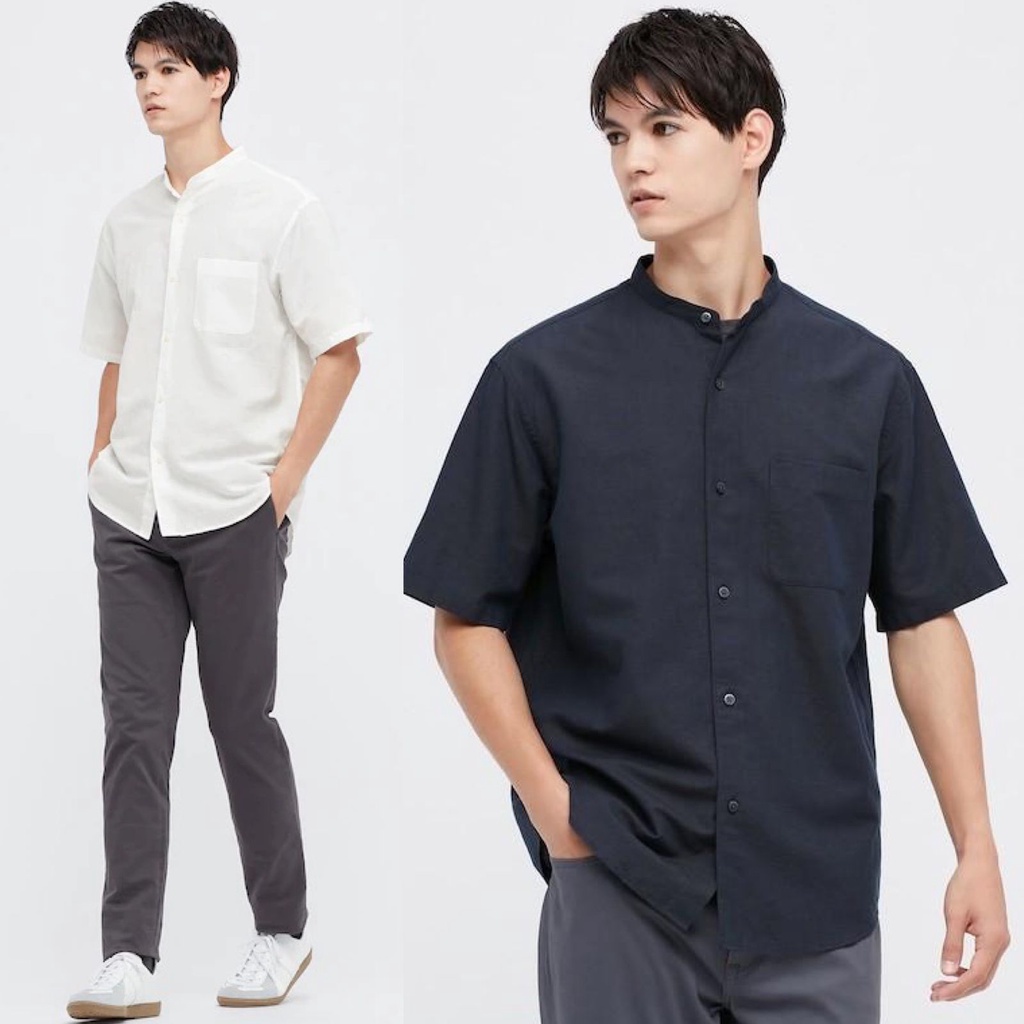 Unq cotton short collar shirt