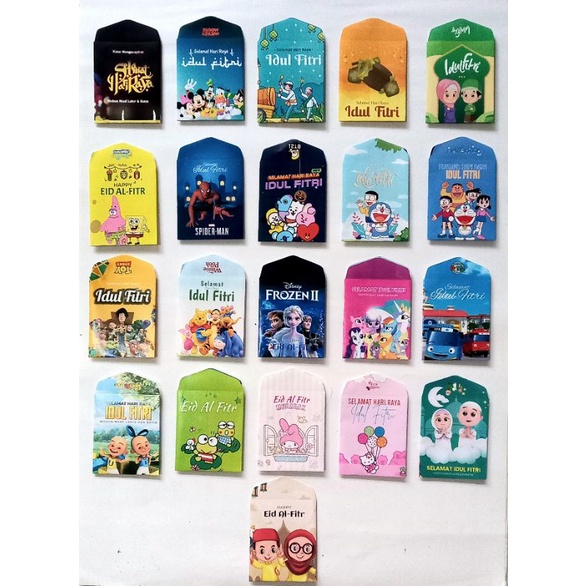 

Amplop Lebaran Medium karakter Terhits 10 pack ( 100 pcs )