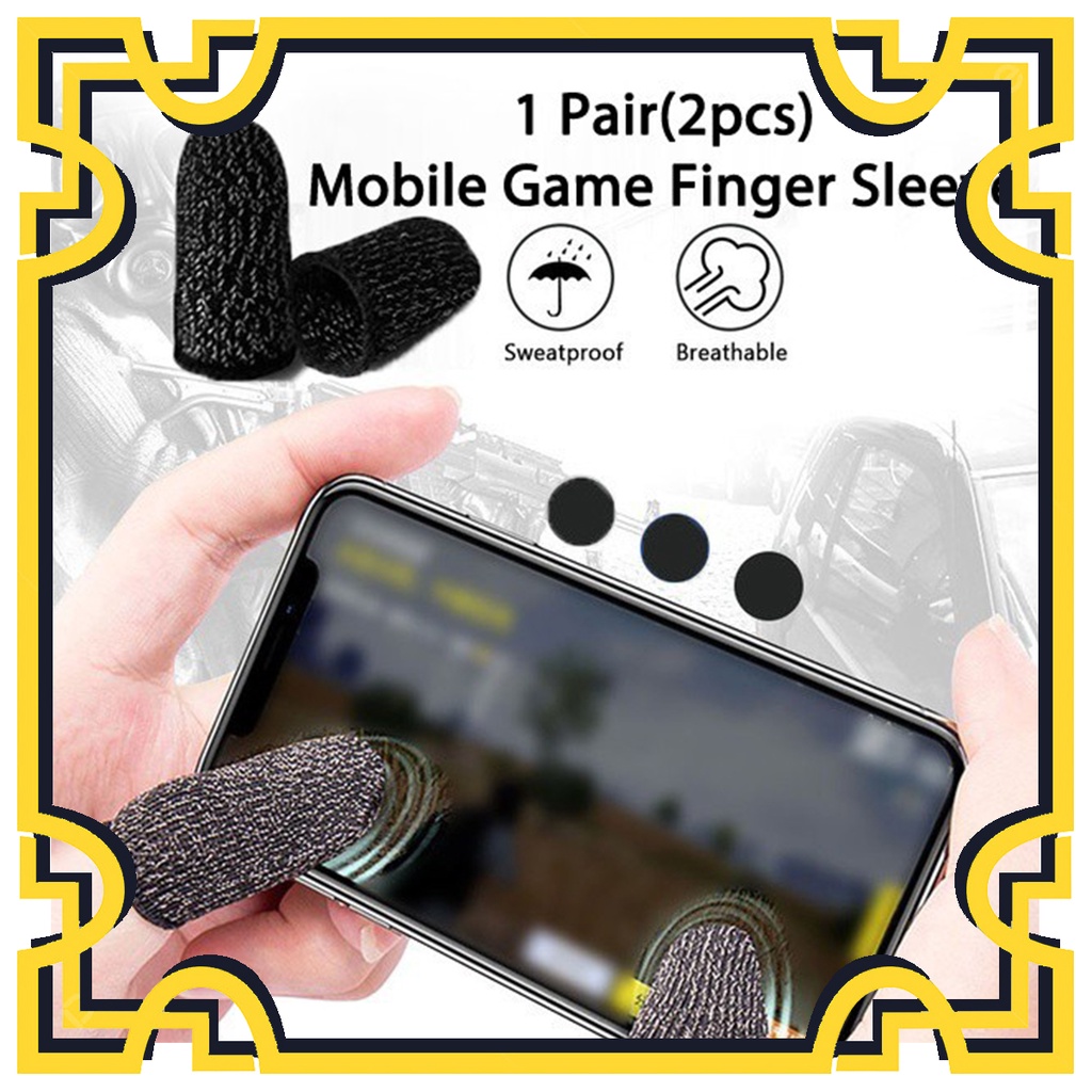 HS SARUNG JARI GAMING 2 PCS ANTI BASAH GAMING MOBILE GAME FINGER SLEEVE