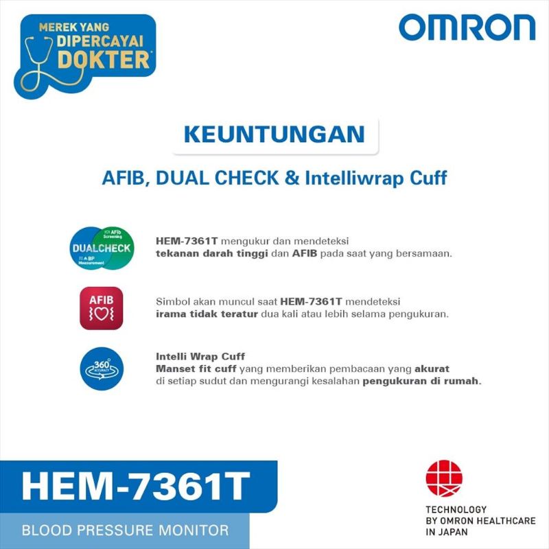 OMRON DIGITAL TENSIMETER HEM-7361T TENSI DIGITAL OMRON