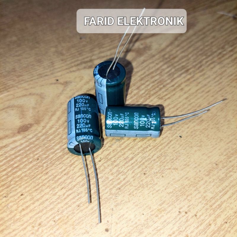 Elco elko 220uf 100v 220 uf 100 v SANCON