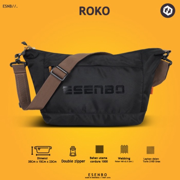 Tas Selempang Pria ESENBO SOLO - Slingbag Casual Premium ESENBO - Hitam Termurah
