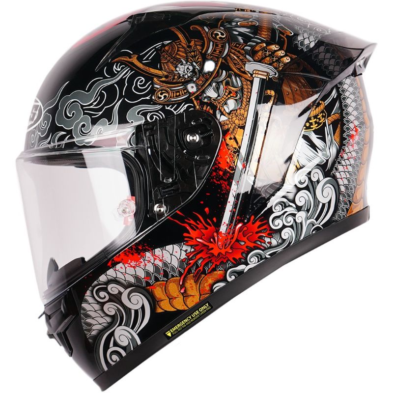 NJS ZX-1R HANZO BLACK Gloss/Doff - Helm Full Face