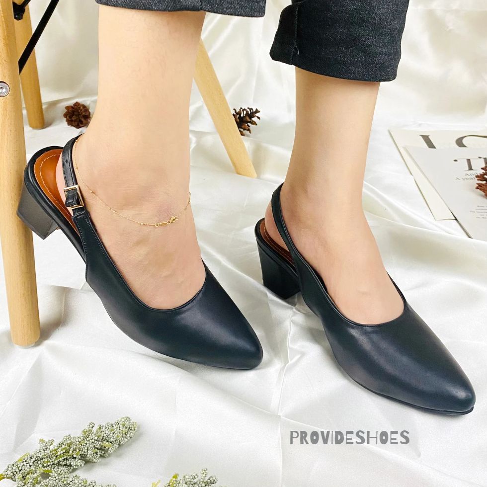 PS viona Sepatu Mules Heels Wanita  Slingback Heels sepatu pesta wanita sepatu kerja wanita Pantofel Sepatu Kantor Heels Wanita