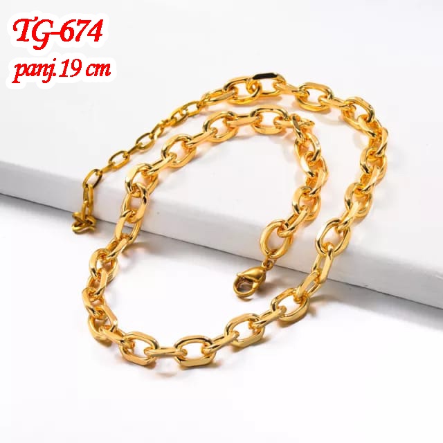 TERMURAH GELANG RANTAI ABG ATO DEWASA TITANIUM / ANTI KARAT