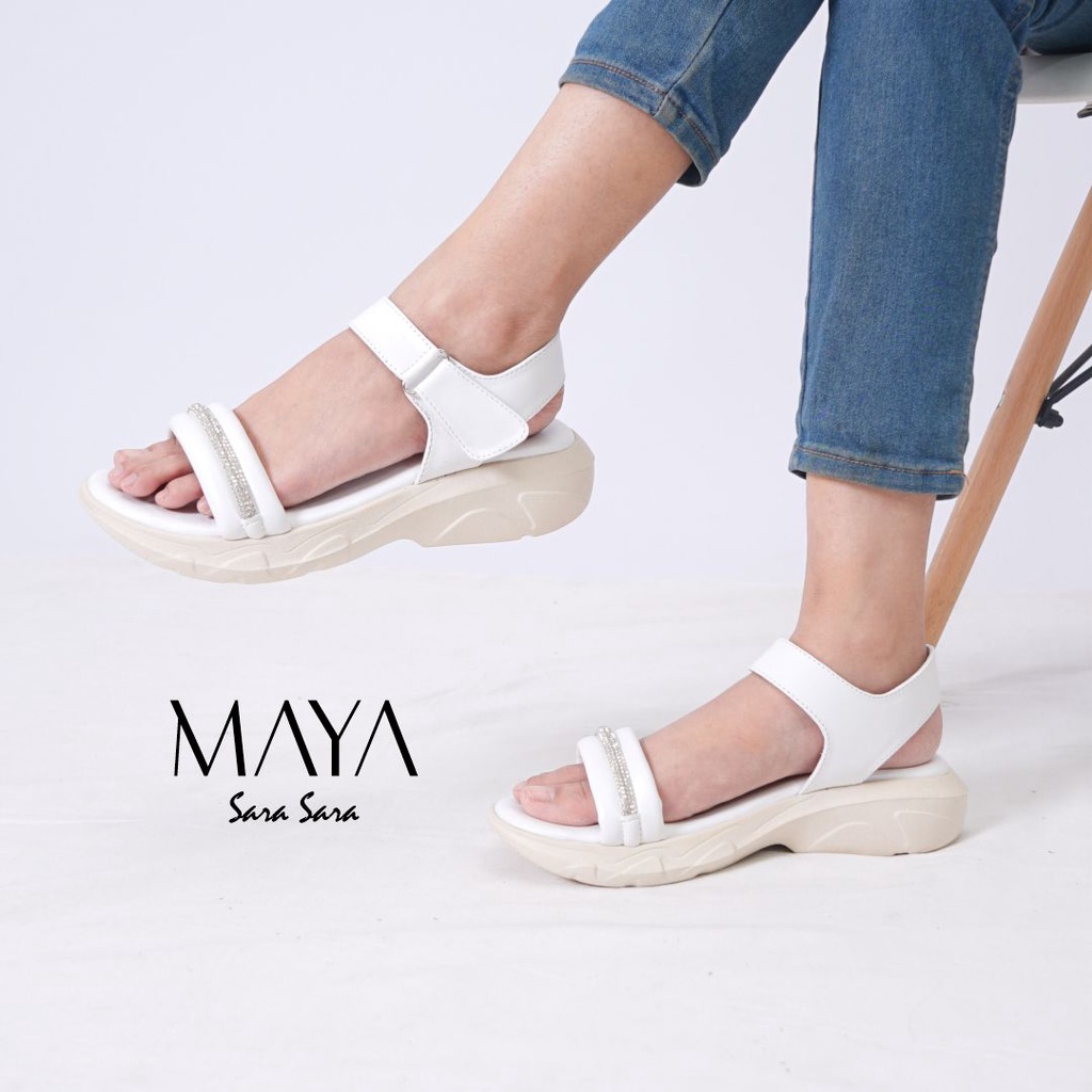Sarasara Maya Sepatu Sendal Wanita Casual Spatu Sandal Cewek Size 36 - 40