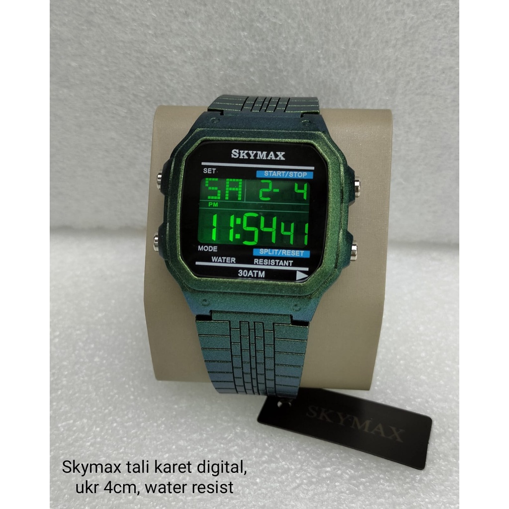 Jam Tangan Pria Fashion L4650V Tali Rubber Led Digital Tanggal Hari Aktif Free Box &amp; Baterai Cadangan