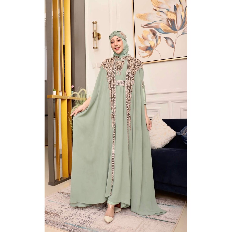 BISA COD // KAFTAN QUEEN LAILA ORI PJ // KAFTAN LEBARAN TERBARU 2023 // BAJU KAFTAN MEWAH // KAFTAN 