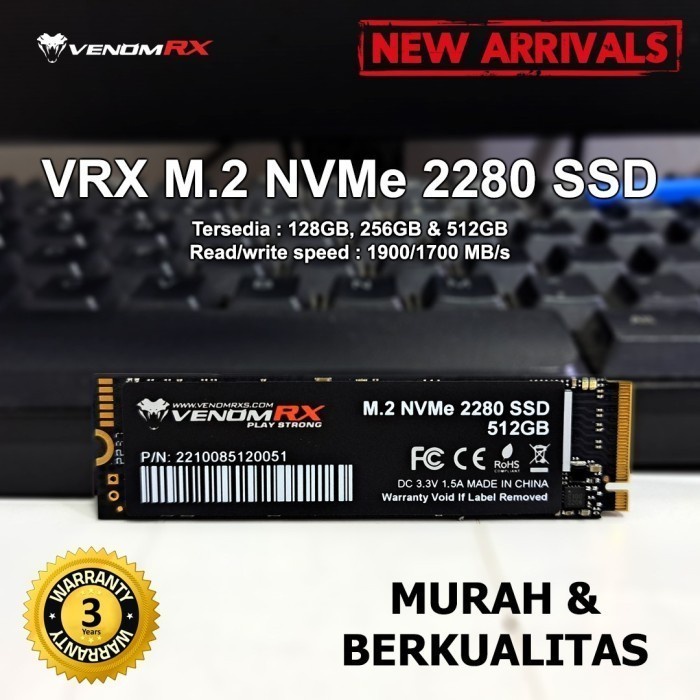 SSD VENOMRX VRX M2 2280 NVMe 256GB