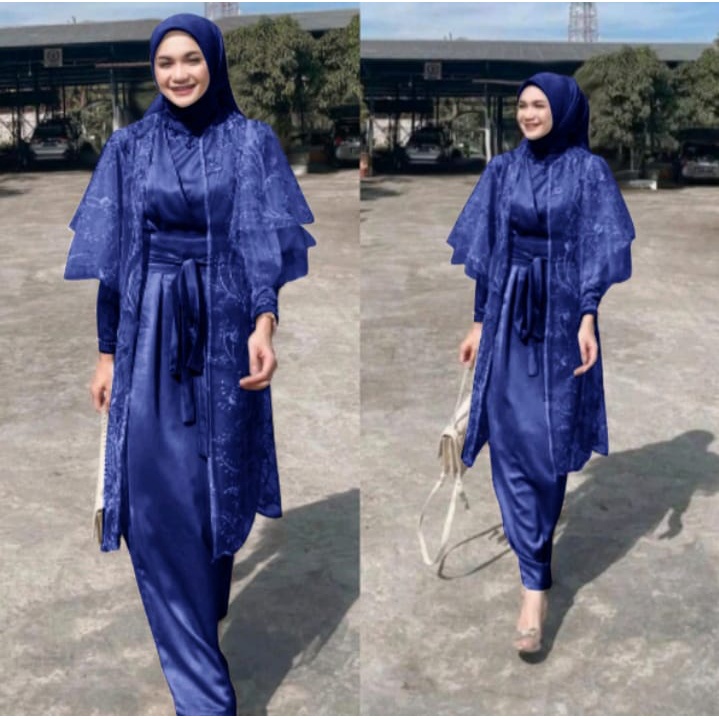 (NEW) Gamis Maxmara Lunna/ Gamis Terbaru/ Gamis Pesta Model Cardigan/ Gamis Kondangan Kekinian/ Seragam Bridesmaid Mewah