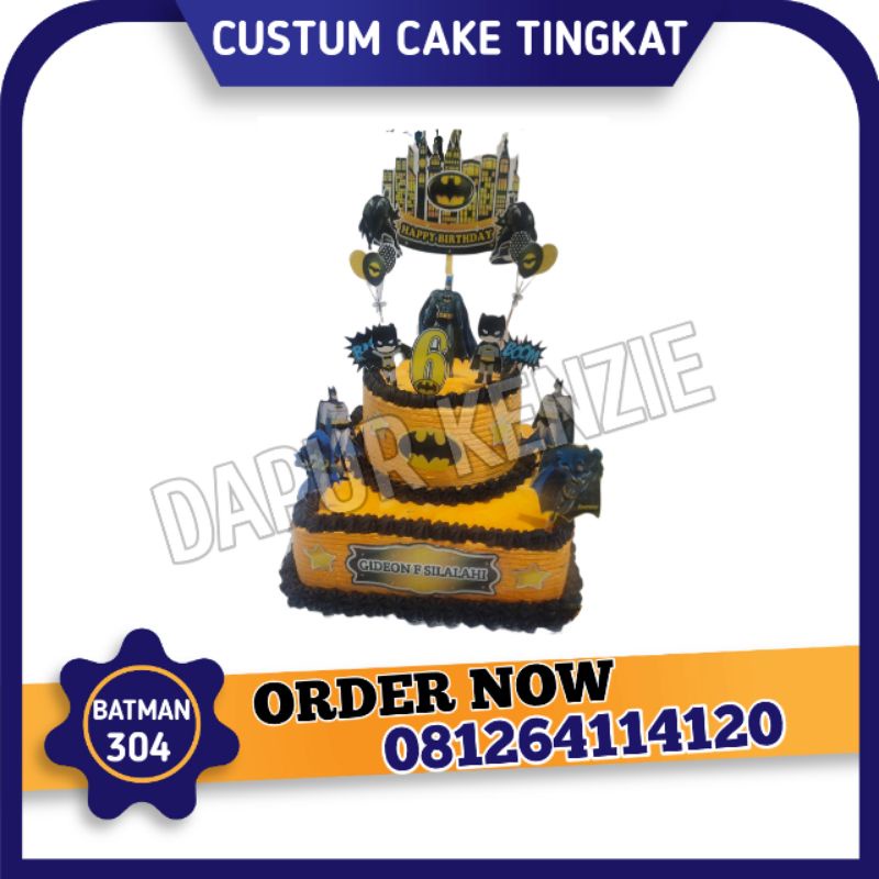 Kue Cake Ulang Tahun Karakter Batman Tingkat 2