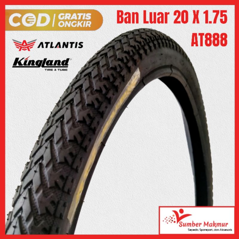 Ban Luar Sepeda Sepedah Anak BMX MINI CTB Lipat 20 x 1.75 20 x 2.125 Atlantis Kingland 20&quot; AT888 20 X 1.95 20 X 2.30