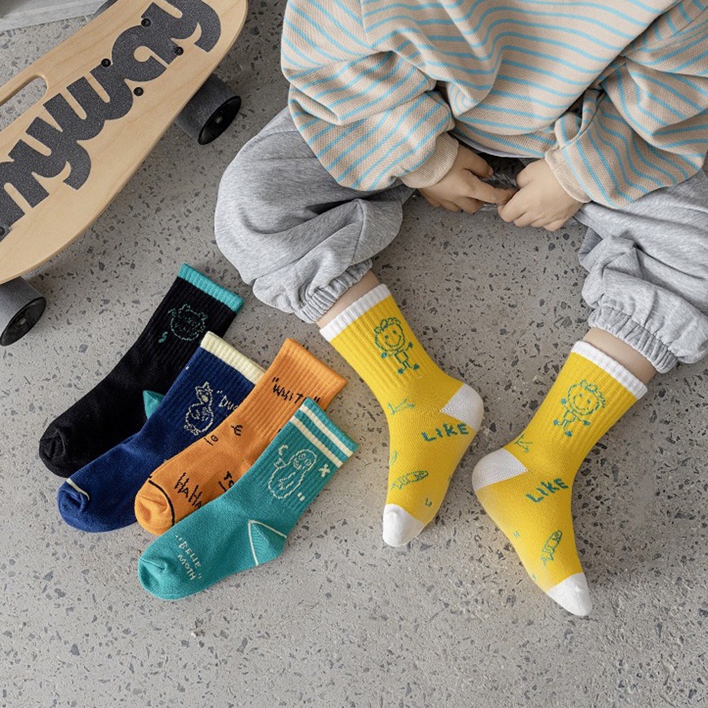 TK Kaos Kaki Anak Motif Graffiti Kaus Kaki Bayi Lucu KK064