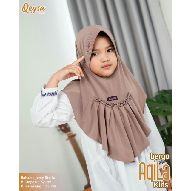 Bergo Aqila Kids Qeysa Ori Terbaru