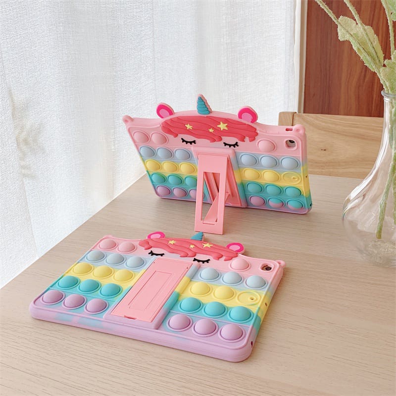 Case iPad Mini 6| iPad 9.7 2018| iPad Air 2/ 6/ Pro 9.7| iPad 10.2021 Case POP IT Unicorn