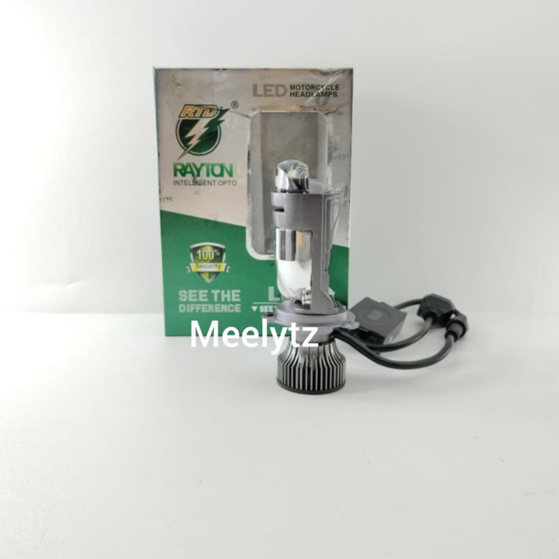 Lampu utama Led RTD M01K Mini Projector H4 cut off motor mobil Lampu depan jauh dekat Oiginal RTD Rayton