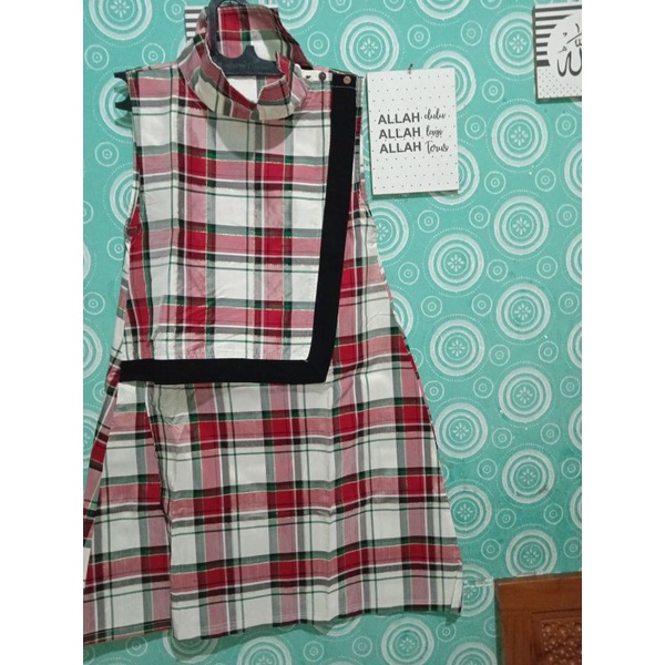 tunik rompi kotak preloved