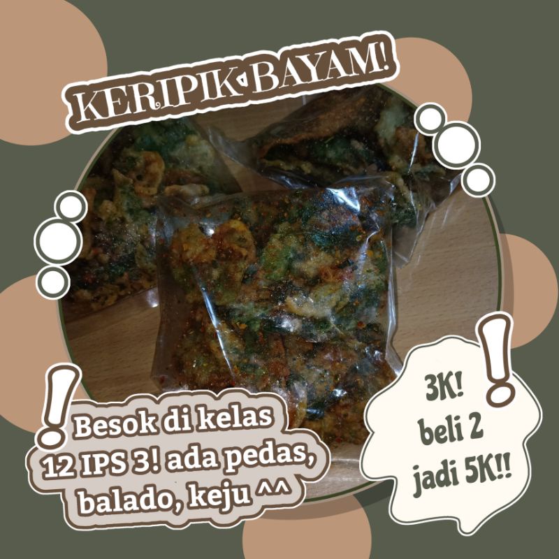 

CEMILAN MURAH ENAK KERIPIK BAYAM