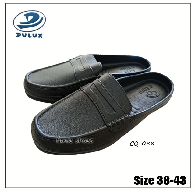 Dulux CQ-088 dan CQ-087 Sandal Selop 38-43 Hitam / Selop Bakpao Baim Karet Karet Laki-laki