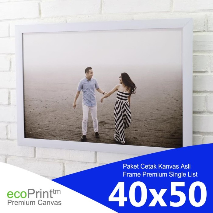 Frm Paket Cetak Foto Kanvas Dan Bingkai Frame Ukuran 40X50 A2 20R Ssl