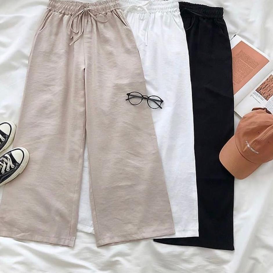 {MHL.24Ja23ᴱ} WIDI PANTS Kulot Serut Fashion Wanita Muslim VH1
