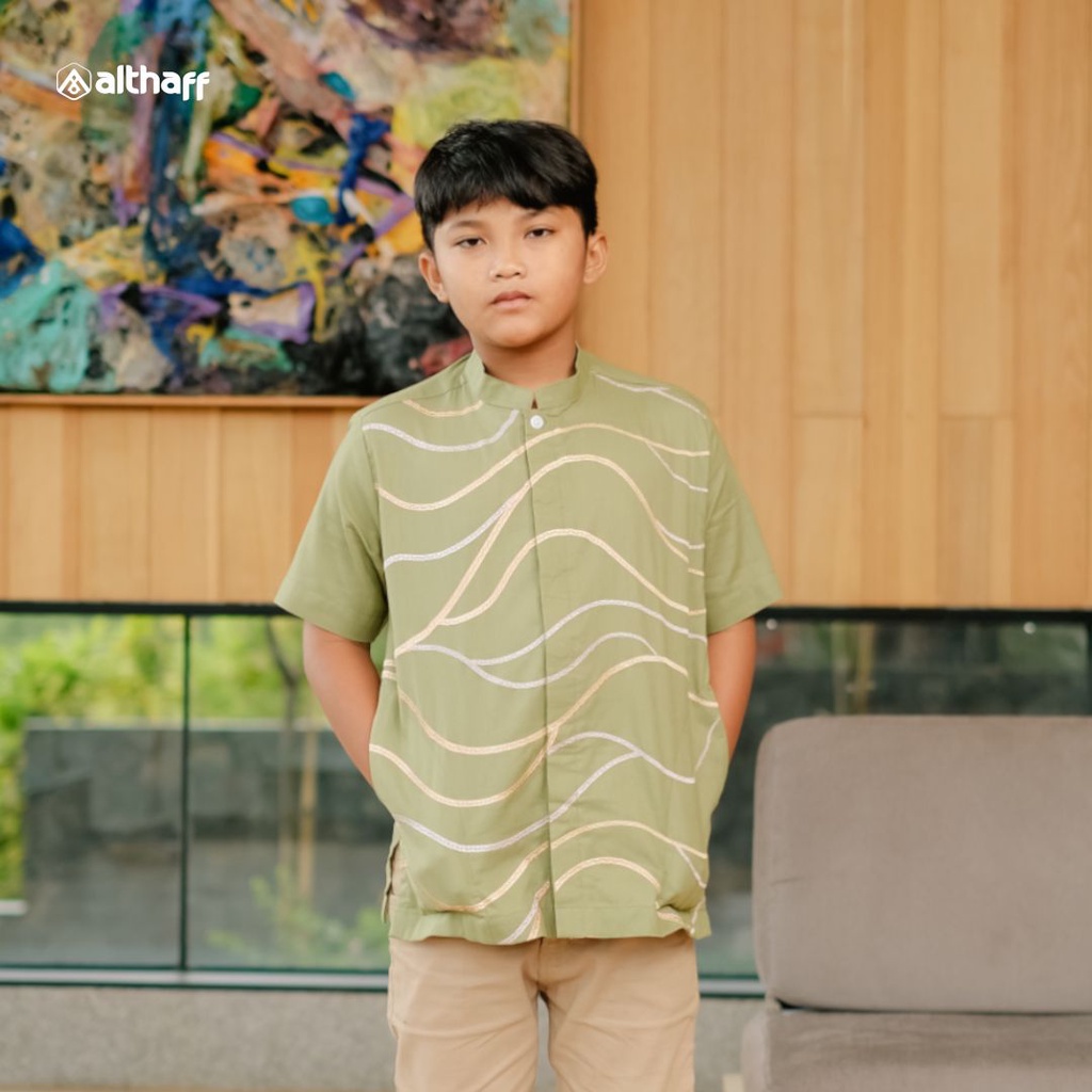 Koko Althaff Couple Ayah &amp; Anak Warna Magenta &amp; Matcha Sakha Series 2023