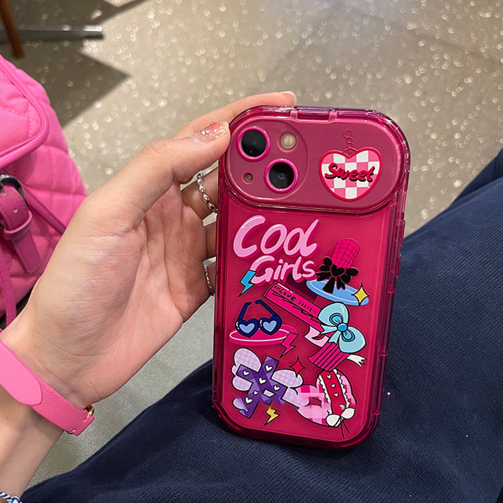 Casing Soft Case TPU Motif Graffiti Girly Untuk IPhone 14 13 12 11 Pro Max