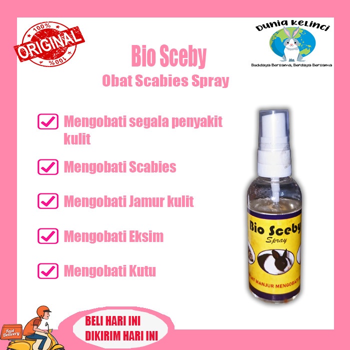 Obat Scabies Kelinci Kucing Bio Sceby 30 ML Spray Gudik Gatal