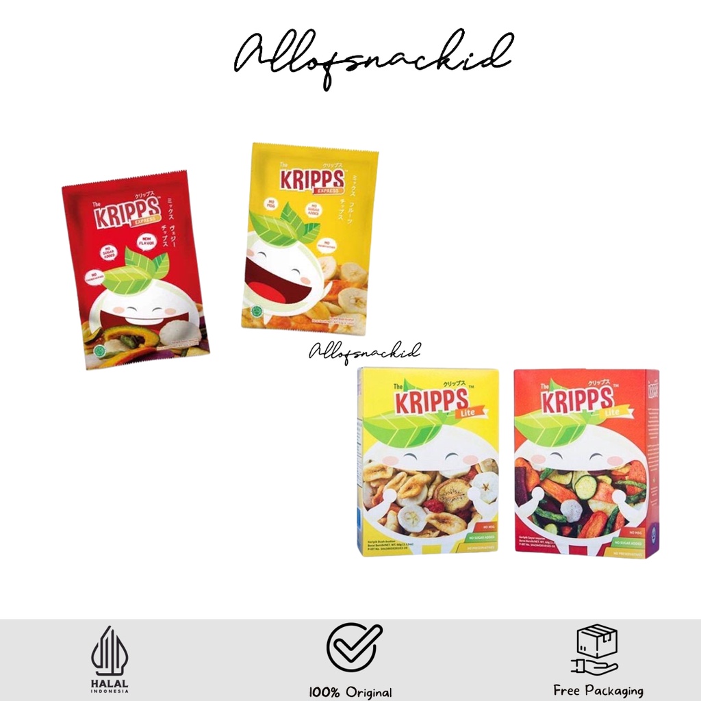 

THE KRIPPS - Keripik Buah dan Sayur - Vegetable/Fruit Chips - Stixx/Express/Lite - Snack Sehat No MSG