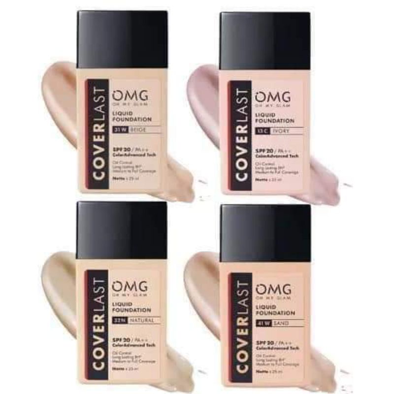 OMG Oh My Glam coverlast liquid foundation || OMG Liquid Foundation  SPF 20/PA++